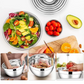 🥣 Set 6 Ciotole in Acciaio Inox 304 con Coperchi Ermetici & Grattugie – Impilabili | Alta Qualità | Lavabili in Lavastoviglie 🔪✨