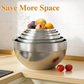 🥣 Set 6 Ciotole in Acciaio Inox 304 con Coperchi Ermetici & Grattugie – Impilabili | Alta Qualità | Lavabili in Lavastoviglie 🔪✨