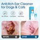 🐶🐱 Detergente Auricolare per Cani e Gatti – Aiuta a Rimuovere Cerume & Cattivi Odori | Formula Delicata con Estratti Vegetali | Punta in Silicone | 120 ml 🌿✨
