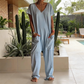 🔥2026 Nuovo Stile🔥 Tuta Intera Casual Oversize con Scollo a V – Tessuto Morbido, Slim & Trendy