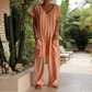 🔥2026 Nuovo Stile🔥 Tuta Intera Casual Oversize con Scollo a V – Tessuto Morbido, Slim & Trendy
