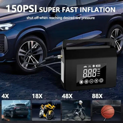 🔋 50% DI SCONTO + Spedizione Gratuita 🔥🚗 Avviatore Portatile per Auto con Compressore d'Aria, Avviatore Batteria 4000 A