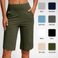 ⏰Ultimo Giorno Sconto 49% OFF🔥 Bermuda Donna con Tasche – 👍Pantaloncini Lunghi Atletici Casual al Ginocchio