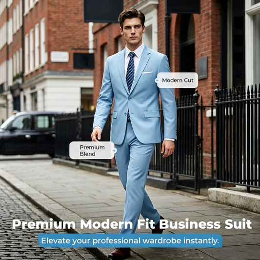 ✨👔50% DI SCONTO + SPEDIZIONE GRATUITA🔥 Completo da Uomo 2 Pezzi Modern Fit per Business