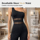 🖤 50% RABATT NU! 💃 Enaxlad Jumpsuit med Mesh-midja & Vida Ben✨