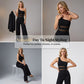🖤 50% RABATT NU! 💃 Enaxlad Jumpsuit med Mesh-midja & Vida Ben✨