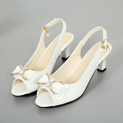 👡 50% RABATT! 🔥 Eleganta Peep-Toe Slingback-sandaler för Damer – Sexiga Klackar, Bekväm Passform & Perfekt För Fest & Vardag 💃