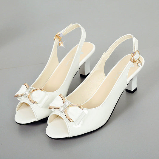 👡 50% RABATT! 🔥 Eleganta Peep-Toe Slingback-sandaler för Damer – Sexiga Klackar, Bekväm Passform & Perfekt För Fest & Vardag 💃
