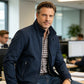 🧥 50% RABATT NU! 👔 Herr Klassisk Ståkragejacka med Rutigt Foder – Säkra Fickor, Ribbad Ärm & Mångsidig Stil ✨