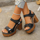 👡 60% RABATT NU! ☀️ Kvinnors Sommar Platform En-rem Sandaler – Justerbar Kardborre, Dämpad Inläggssula & Halksäker Grepp För Bekväma Stranddagar 🏖️