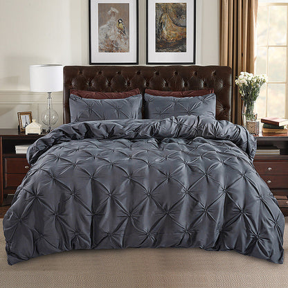 🛏️ 50% SCONTO! ✨ Set Copripiumino e Federe Pintuck in 3 Pezzi – Cotone Morbido, Design Anti-Piega & Perfetto per una Camera da Letto Elegante 🛌