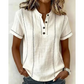 👚 50% RABATT! 🌸 Avslappnad Damtopp med Kort Ärm – Lätt Tyg, Ledig Passform & Perfekt För En Avslappnad Sommarkänsla ☀️