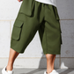 Herr cargo capri-shorts – stora fickor, justerbar dragsko & luftig wide-leg passform 🩳🎒