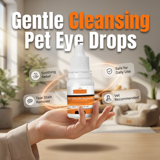 👁️ Köp 1 få 1 gratis! 🐾 Veterinär-Rekommenderad Ögonlösning – Mild Formel för Känsliga Raser – Tårfläcksborttagning & Daglig Vård 🐶