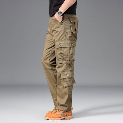👖 50% RABATT NU! 🌲 Herrarnas Klassiska Multi-Fickade Cargo Byxor – Bomullsblandning & Utility Passform – Slitstarka & Mångsidiga 🛠️