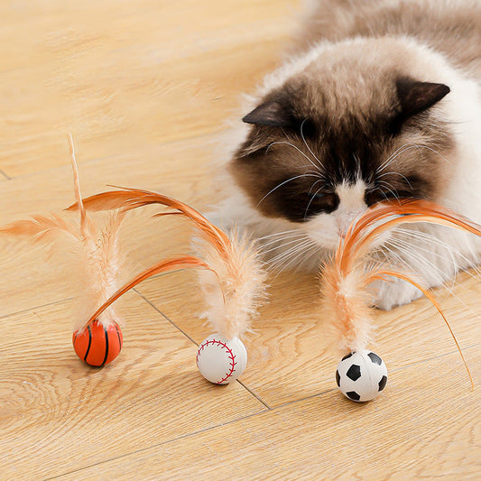 🐱 TIDSBEGRÄNSAT ERBJUDANDE: 50 % RABATT! 🪀 Interaktiv kattboll – studsande, med fjädrar, batterifri, säker ✨