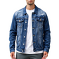 📢📢50 % RABATT !! ⏰Casual jeansjacka för män i vintage-tvätt med slitna detaljer