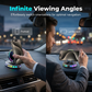 RGB Bilhållare med Trådlös Laddning – Intelligent Autoklämning, 15W Snabbladdning & 360° Rotation