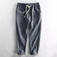 👖 50% DI SCONTO ORA! 🌿 Pantaloni in Lino da Uomo – A Righe & Cropped – Vita Elastica & Coulisse – Pantaloni Estivi Traspiranti 🏖️