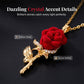 🌹 ORA SCONTO DEL 50%! 💎 Elegante collana con ciondolo a forma di rosa rossa – Design delicato, ipoallergenica e perfetta per un tocco di eleganza quotidiano o come regalo ✨