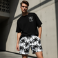 2-delat set med tryckt T-shirt och shorts för herr