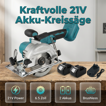 🛠️ 50% RABATT NU!🎯 Höghastighets Sladdlös Cirkelsåg med Borstlös Motor – 21V Kraftpaket & Dubbla Batterier 🔋