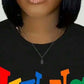 👕”Living Single”🌈Färgglad T-shirt med grafiskt tryck