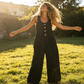 👖Ärmlös Damoverall Med Vida Ben Och Fickor – Sval, Chic & Bekväm👗