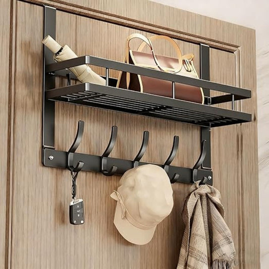 🧺 Ganci per Porta con Cestello Portaoggetti – Senza Fori, Resistenti, Scomponibili ✨