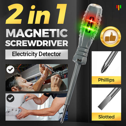2-I-1 Högt Vridmoment Stark Magnetisk Skruvmejsel Eldetektor