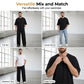 👕👖 Avslappnat ribbad lounge-set för män