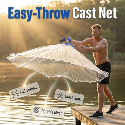 🎣 –50% SUBITO! Rete a lancio Easy‑Throw – resistente, affonda in un attimo, presa sicura – l’indispensabile per ogni pescatore, in qualsiasi acqua 🌊🎯💪