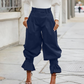 👖 SCONTO DEL 50%! 🎉 Pantaloni da donna a lanterna con pieghe e orli con volant – Leggeri e ariosi – Perfetti per l’estate, la spiaggia o un romantico look boho – femminili e comodi 🌸