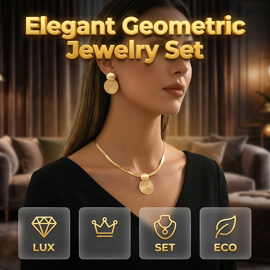 Set med halsband och örhängen i modern chic-stil