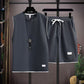 👕 50% RABATT! 🌿 Minimalistiskt linne & shorts-set för herr – Rena linjer, mjuk känsla – Ledig stil hela sommaren, perfekt för varma dagar eller avkopplande helger 🩳