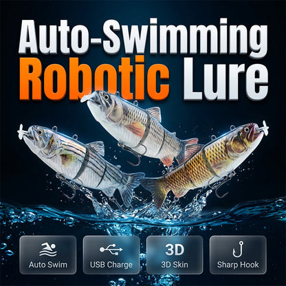 🐟 50% RABATT! 🎣 Elektroniskt fiskelok med flera led och LED-ljus – Verklighetstrogen simning & blinkande lockbete – Attraherar rovfisk i mörker eller grumligt vatten – uppladdningsbar & hållbar 🌙