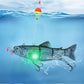 🐟 50% RABATT! 🎣 Elektroniskt fiskelok med flera led och LED-ljus – Verklighetstrogen simning & blinkande lockbete – Attraherar rovfisk i mörker eller grumligt vatten – uppladdningsbar & hållbar 🌙