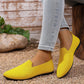 👞 50% RABATT! 🧦 Damsko med spetsig tå, stickad platt sula & slip-on loafers – Bekväm & andningsbar – Perfekt för kontoret, vardagspromenader eller resor – enkel att glida i och snygg till det mesta ✨