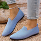 👞 50% RABATT! 🧦 Damsko med spetsig tå, stickad platt sula & slip-on loafers – Bekväm & andningsbar – Perfekt för kontoret, vardagspromenader eller resor – enkel att glida i och snygg till det mesta ✨