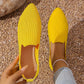👞 50% RABATT! 🧦 Damsko med spetsig tå, stickad platt sula & slip-on loafers – Bekväm & andningsbar – Perfekt för kontoret, vardagspromenader eller resor – enkel att glida i och snygg till det mesta ✨