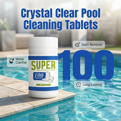 💧 50% RABATT NU! 🏊 Multi-Action Poolrengöringstabletter – Dödar Bakterier & Alger, Snabblöslig & Långvarig Klarhet – För Pooler, Badtunnor & Uppblåsbara ✨