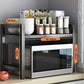 🧰 50% DI SCONTO! 🍳 Scaffale Estensibile per Microonde – Regolabile, Portata 75 kg & con Ganci – Ideale per Cucina, Dispensa e Officina 🏠