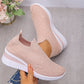 Slip-On Wedge Sneakers i mesh med strass för kvinnor🔥Köp 2 och få fri frakt