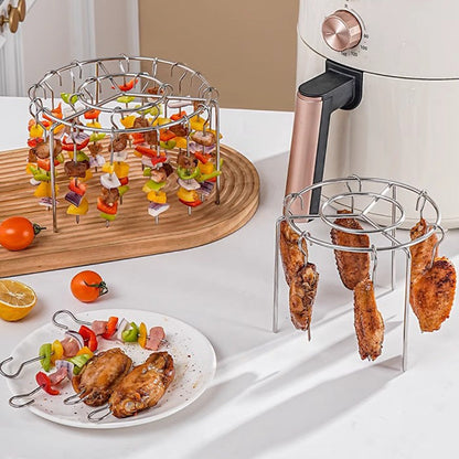 Set di Griglie Multi-Funzione per Friggitrice ad Aria in Acciaio Inox