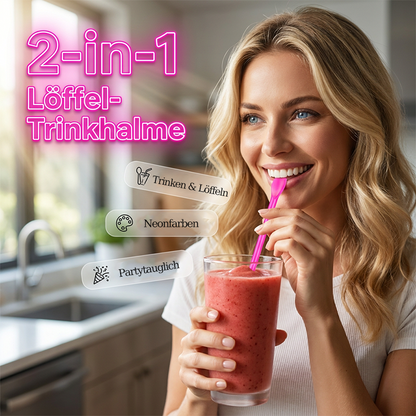 ⏳Offerta a Tempo Limitato⏰ Cannucce Cucchiaio 2-in-1