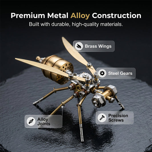🐝⚙️ Kit Modellino 3D Ape Meccanica in Metallo – Puzzle DIY Steampunk, Taglio Laser Preciso, Assemblaggio Senza Colla, Decorazione Retro-Futuristica 🛠️✨