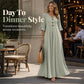 ⏳Offerta a Tempo Limitato⏰ Vestito Maxi Donna Scollo a V Ampio – Silhouette Fluente, Drappeggio Morbido, Dal Giorno alla Cena 🌙