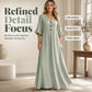 ⏳Offerta a Tempo Limitato⏰ Vestito Maxi Donna Scollo a V Ampio – Silhouette Fluente, Drappeggio Morbido, Dal Giorno alla Cena 🌙