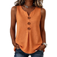 Gilet senza maniche in cotone e lino con scollo a V da donna