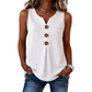 Gilet senza maniche in cotone e lino con scollo a V da donna